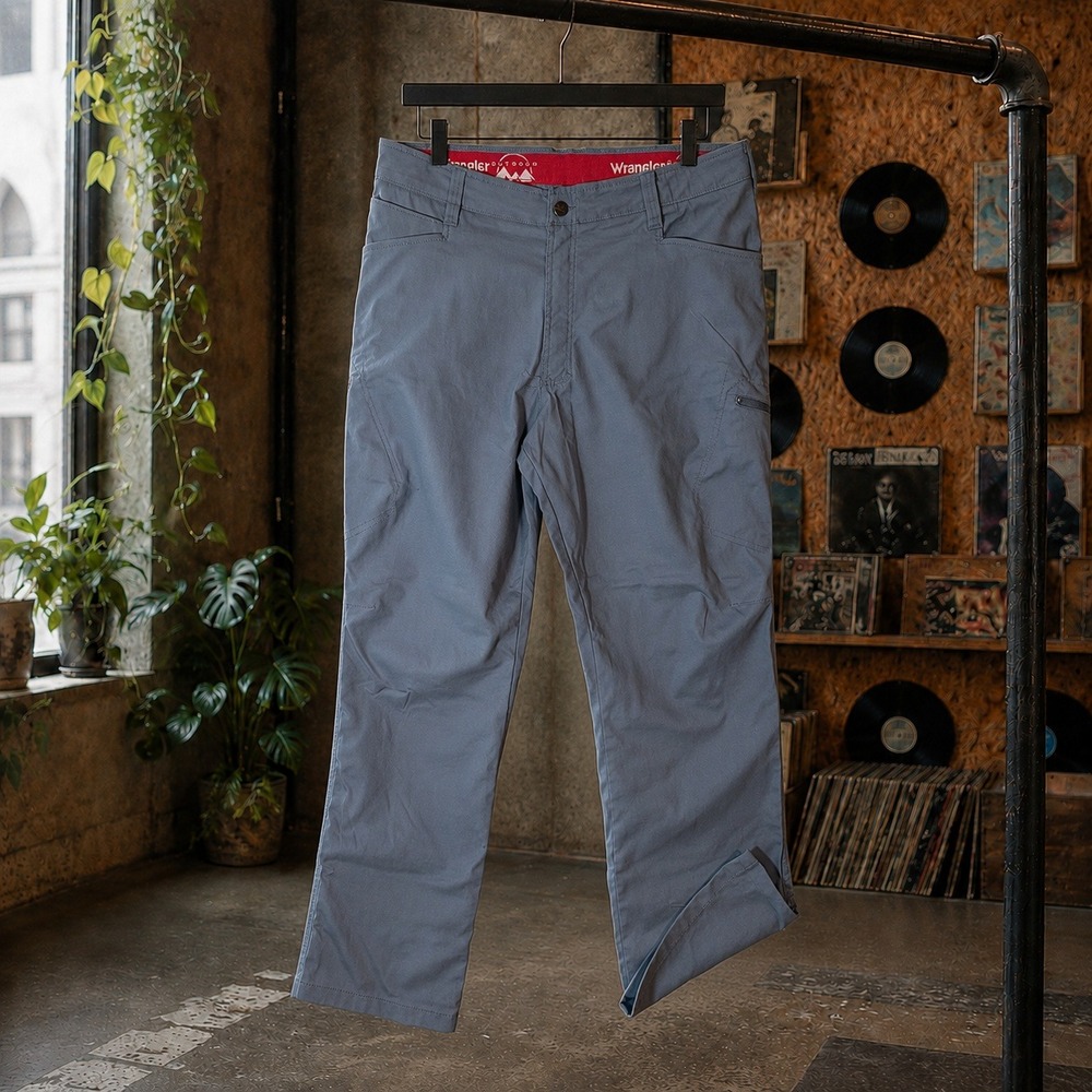 Wrangler Outdoor Performance Pants Gray 38x30 Stretch Hiking Utility